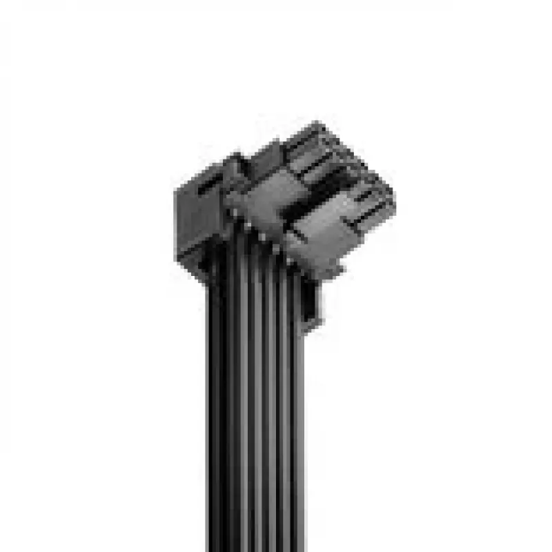 CableMod Basics Universal 12V 2x6 kabelis, 90° savienotājs, 16 kontakti uz 16 kontaktiem - melns, 60 cm, var. B