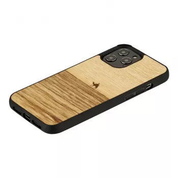 Telefona maciņš Man and Wood iPhone 12 / 12 Pro — terra Melns