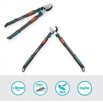 Gardena zaru grieznes TeleCut Pro L pelēks/tirkīzzils 65cm - 90cm (12041-88)