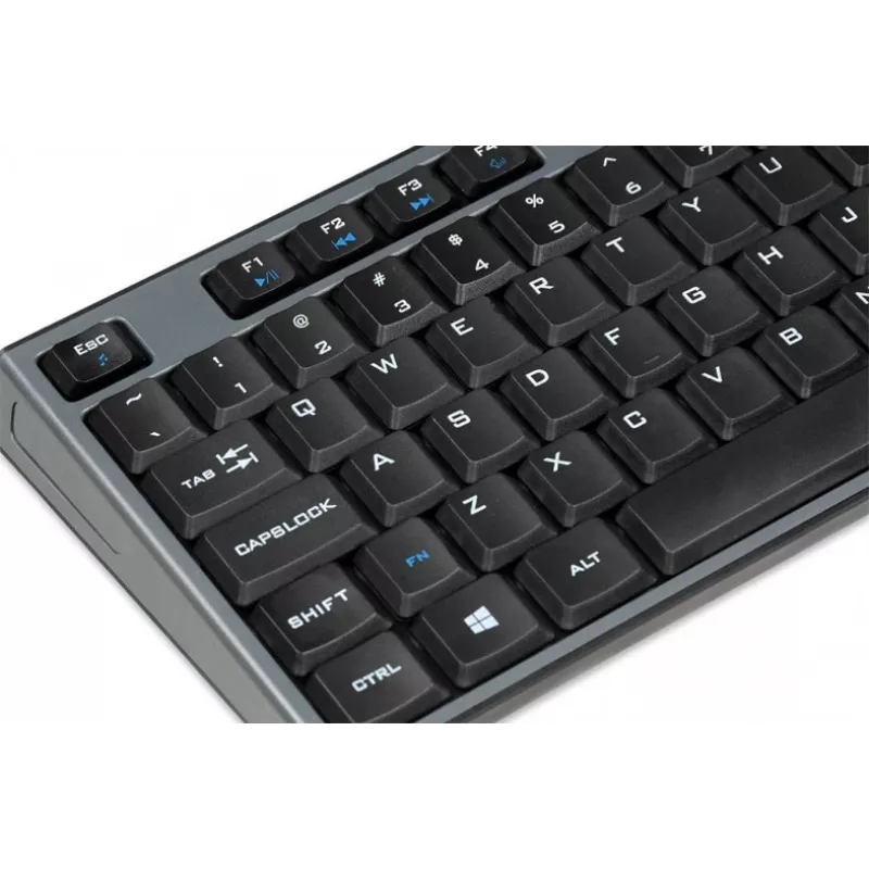 IBOX Desktop Kit Pro bezvadu tastatūra un pele, QWERTY pilna izmēra 104 taustiņi, 2,4 GHz, 1200 DPI, melna