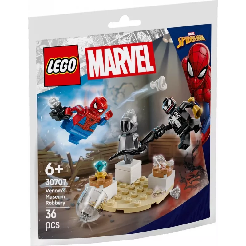 Konstrukciju rotaļlieta LEGO Venom's Museum Heist polimaisa komplekts 30707 — Marvel Super Heroes, mazs kolekcionējams spēļu komplekts