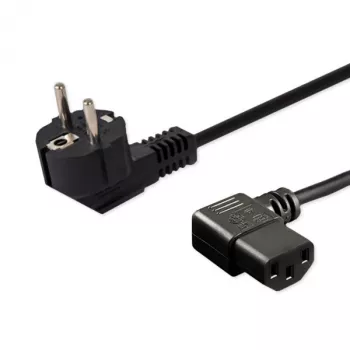 Strāvas kabelis SAVIO CL-115 IEC C13 uz vīrišķo, 1,2 m, melns