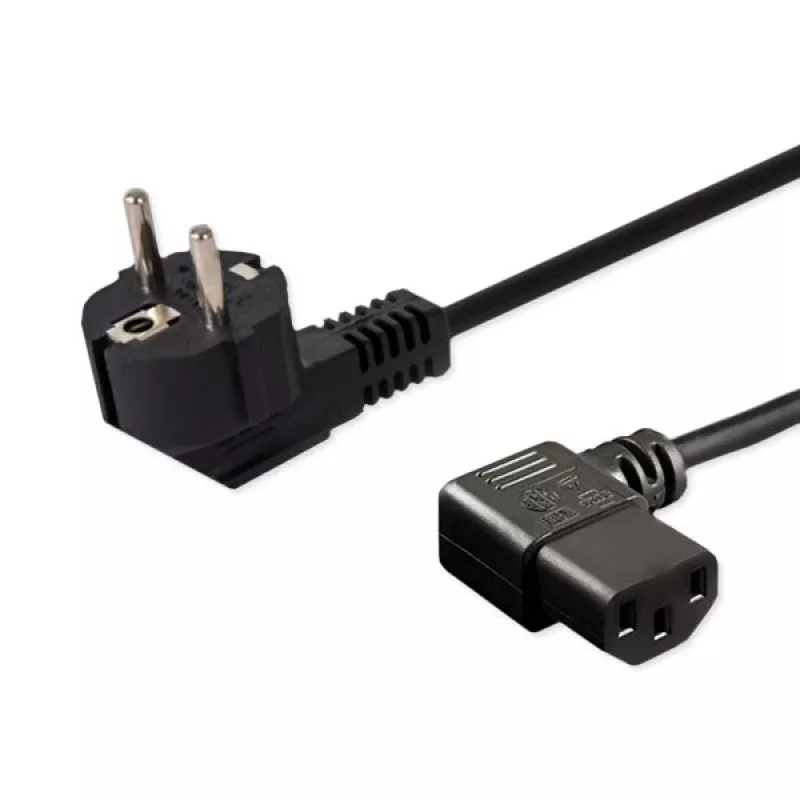 Strāvas kabelis SAVIO CL-115 IEC C13 uz vīrišķo, 1,2 m, melns