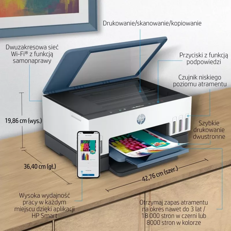 HP Smart Tank 675 daudzfunkciju termiskā tintes printeris A4 4800 x 1200 DPI 12 lpp./min Wi-Fi