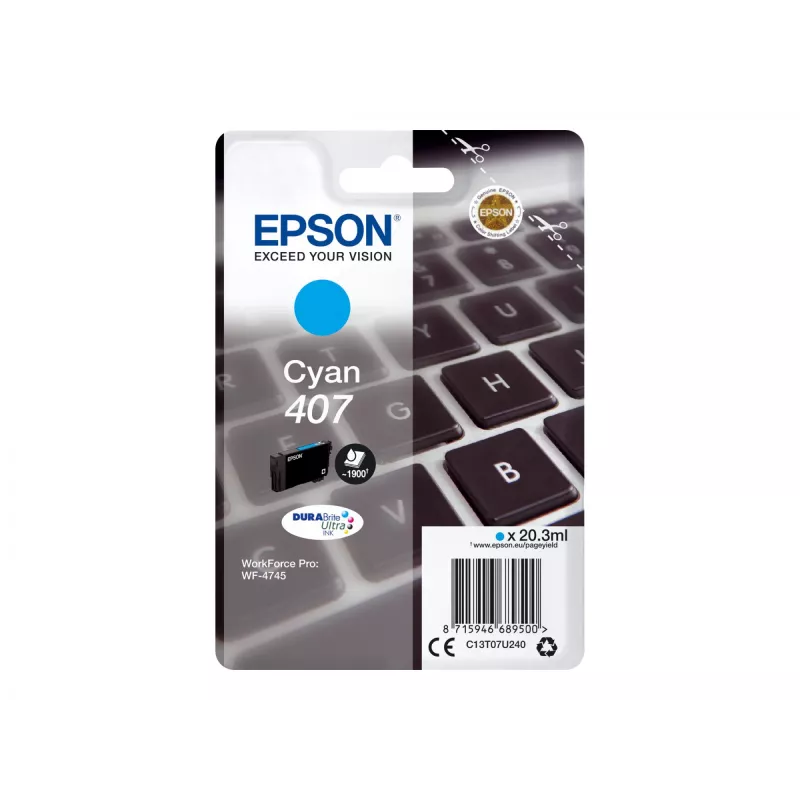 Epson WF-4745 tintes kasetne 1 gab. oriģināla augstas (XL) ietilpības ciāna