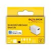 DELOCK 11832 viedais spraudnis — iekštelpu Wi‑Fi viedā kontaktligzda, 2 A, 2400 MHz, balta