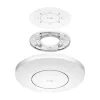 Bezvadu piekļuves punkts Cudy AP11000 — trīsjoslu Wi‑Fi 6 (2,4/5/6 GHz), 5760 Mb/s, MU‑MIMO, griestu/sienas stiprinājums