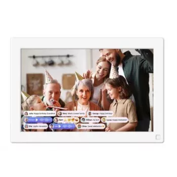 Digitālais foto rāmis MYFIRST myFirst Live FF1001SA-WE01 10,1 collas (25,6 cm) IPS skārienekrāns Wi‑Fi 32GB Balts
