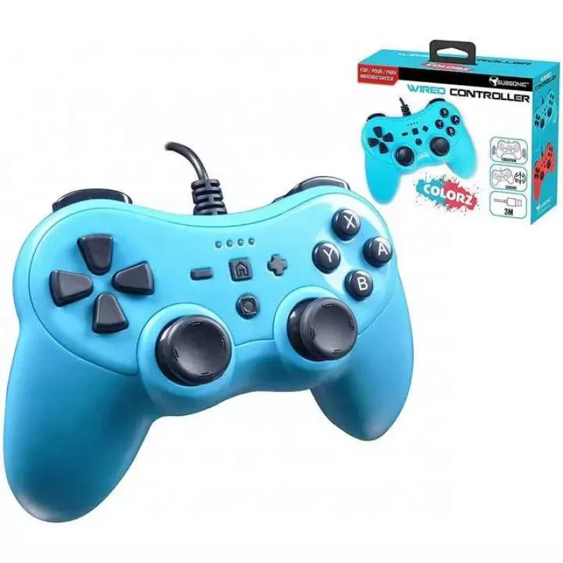 Vadu kontrolieris SUBSONIC SA5488-1 Neon Blue — priekš Nintendo Switch, vadu savienojums