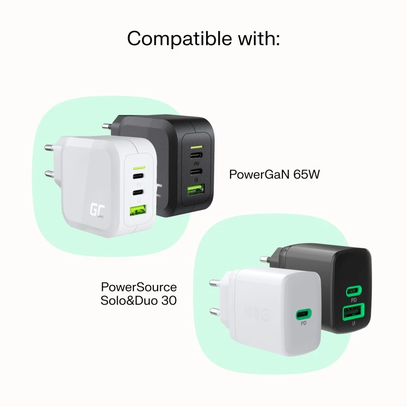 Kabelis USB-C-USB-C PowerStream 100W pīts 1,2m balts