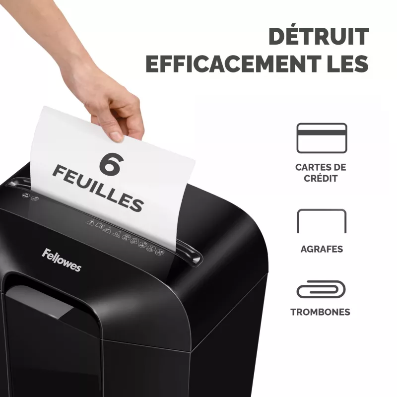 Powershred | LX25 | Melns | 11,5 L | Kredītkaršu smalcināšana | dB | Papīra apstrāde standarta/izvade 6 lapas vienā reizē | Šķērsgriezuma smalcinātājs | Garantija 24 mēneši