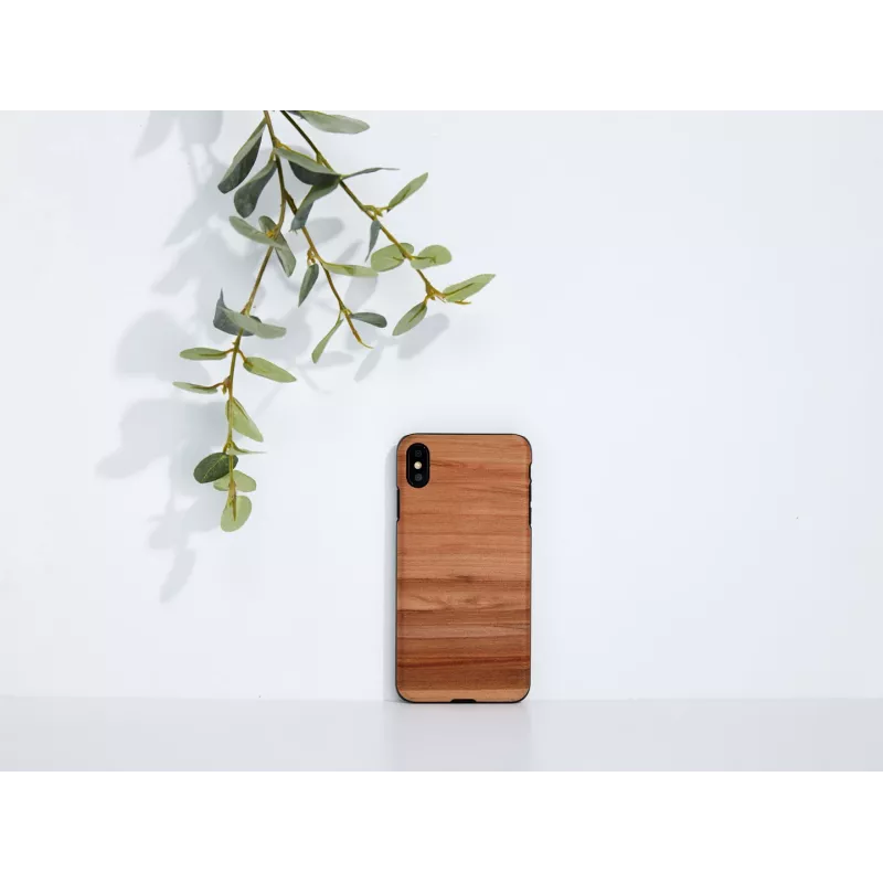 Man and wood telefona vāciņš iPhone X/XS — kapučīno melns aizsargapvalks