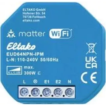 Bezvadu dimmera modulis Eltako EUD64NPN-IPM 300W 230V LED un kvēlspuldžu apgaismojumam