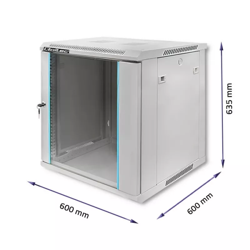 Qoltec 54487 RACK skapis 19 | 12U | 600 x 635 x 600