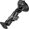 RAM Mounts Twist-Lock zema profila piesūcekņa dubultbumbas stiprinājums melns RAP-B-166-2U