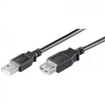 Wentronic Goobay USB 2.0 Hi-Speed pagarinājuma kabelis, melns, 0,3 m - USB 2.0 spraudnis (A tips) > USB 2.0 ligzda (A tips) (68622)
