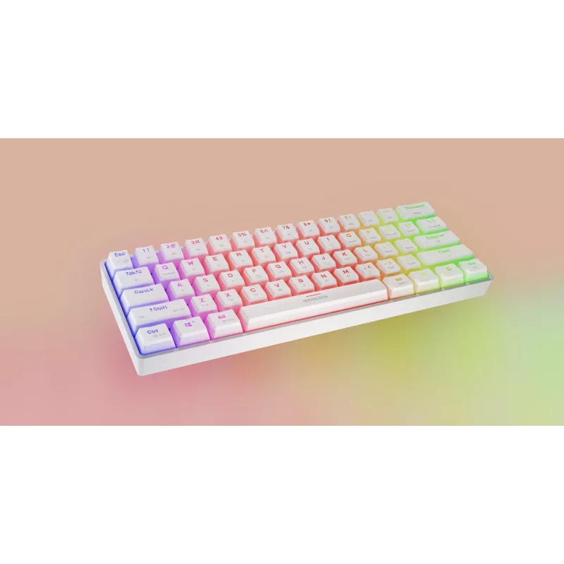 Spēļu tastatūra Genesis THOR 660 G2 — bezvadu (2,4 GHz, Bluetooth) un vadu USB režīmi