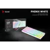 Spēļu klaviatūra Savio Phenix balta GAT RED PUD vadu bezvadu USB Bluetooth RGB LED