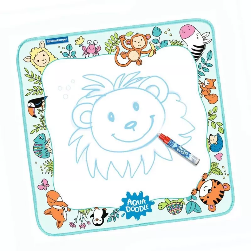 Ravensburger Aqua Doodle Animals krāsošanas paklājs — ministeps komplekts zīmēšanai ar ūdeni bez netīrumiem