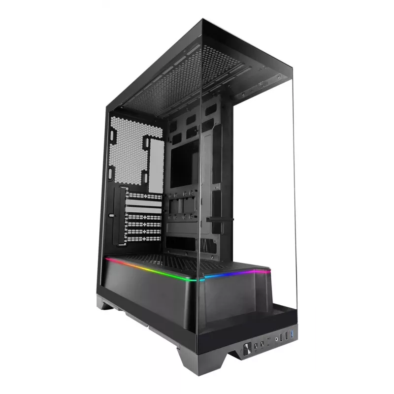 TACENS Mars Gaming MCPRISMA Midi Tower datora korpuss, melns, rūdītais stikls, atbalsta ATX/Micro-ATX/Mini-ITX, 2x3,5 collu + 2x2,5 collu nodalījumi