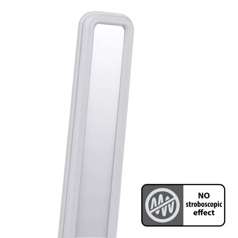 LED galda lampa MACLEAN MCE614W 9W, balta, regulējams slīpums un aptumšojama