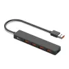 USB 3.2 Gen 2 5-in-1 Multiport Hub Vention CHOBB — 5 pieslēgvietas (4× USB 3.2 Gen 2 Type-A, 1× USB 3.2 Gen 1 Type-A), 0,15 m, ABS, melna