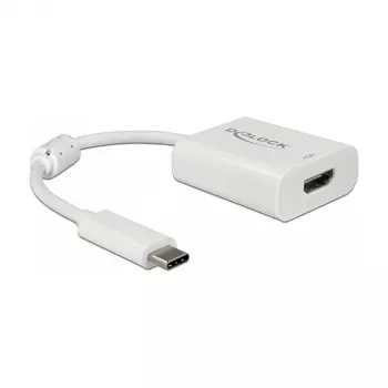 Video kabeļa adapteris DeLOCK 63937 USB Type-C uz HDMI 0.1m Balts
