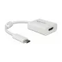 Video kabeļa adapteris DeLOCK 63937 USB Type-C uz HDMI 0.1m Balts