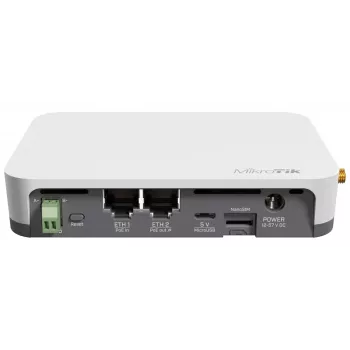 Tīkla vārteja/kontrolieris MikroTik KNOT LR8G — vienjoslas 2,4 GHz, 100 Mbit/s Ethernet, QCA9531 650 MHz, RS-485, NanoSIM