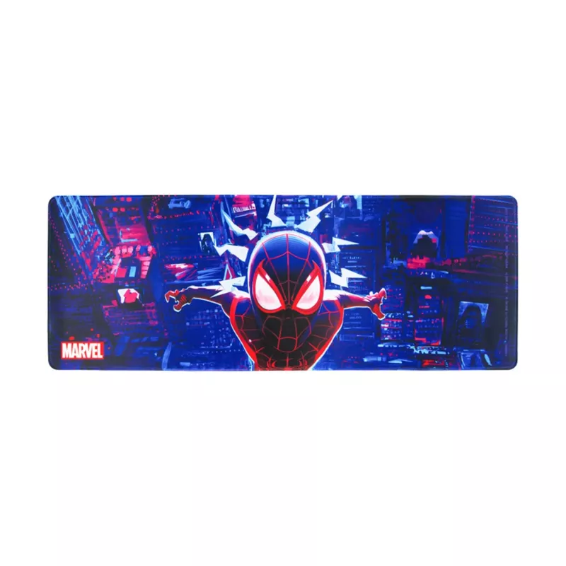 Galda paklājiņš Paladone Spiderman Miles Morales — liela spēļu/darba virsma, neslīdoša pamatne
