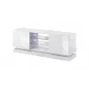 TV cabinet cama meble QIU 160 — MDF balta gloss, 1600×420×570 mm