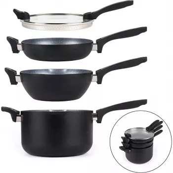 Galda piederumu komplekts Russell Hobbs RH01840EU7 — 4-daļīgs kraujams metālisks marmors