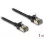 Tīkla kabelis DeLOCK RJ45 Cat.8.1 F/FTP plāns Pro 1m Melns