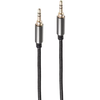 Audio kabelis ShiverPeaks BS20-30055 3,5 mm vīr.-vīr., zeltīti kontakti, 5 m, melns
