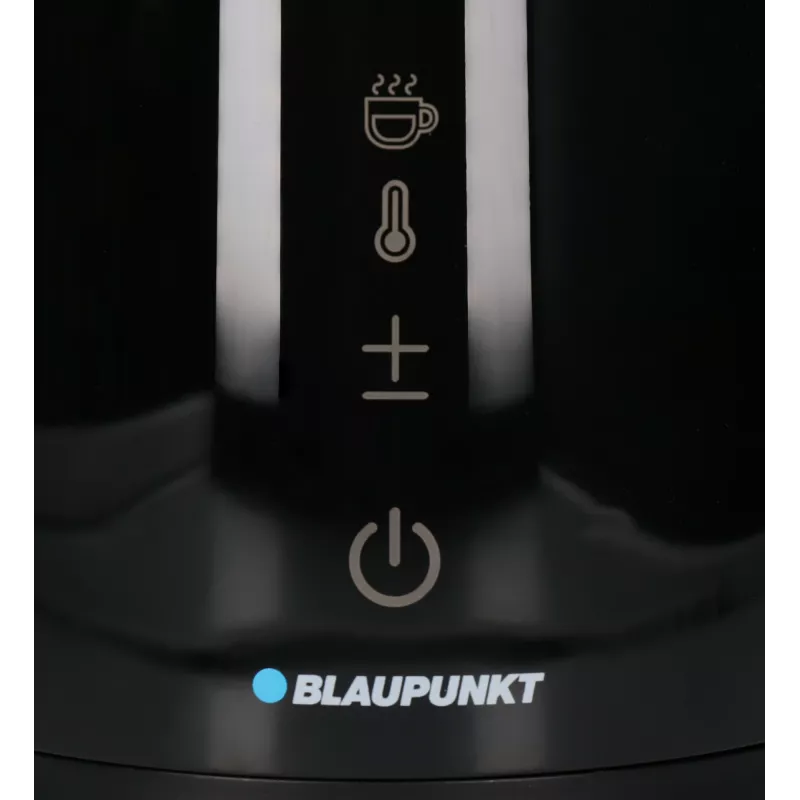 Elektriskā tējkanna BLAUPUNKT EKD601, 1,7 L, 2200 W, regulējama 40–100 °C, melna, nerūsējošais tērauds