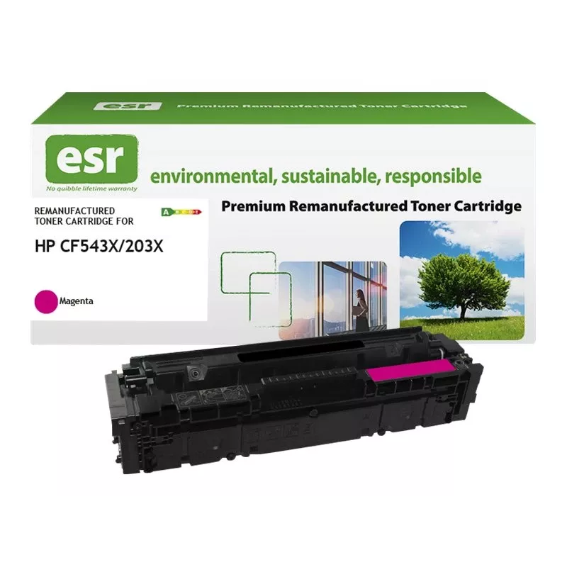 ESR tonera kasetne, saderīga ar HP CF543X fuksīna, liela ietilpība, atjaunota, līdz 2500 lapām