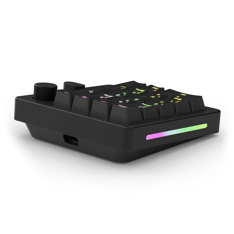 Vadu/bezvadu cipartastatūra Triton Glorious GMMK Wireless Numpad — Fox mehāniskie slēdži, melna