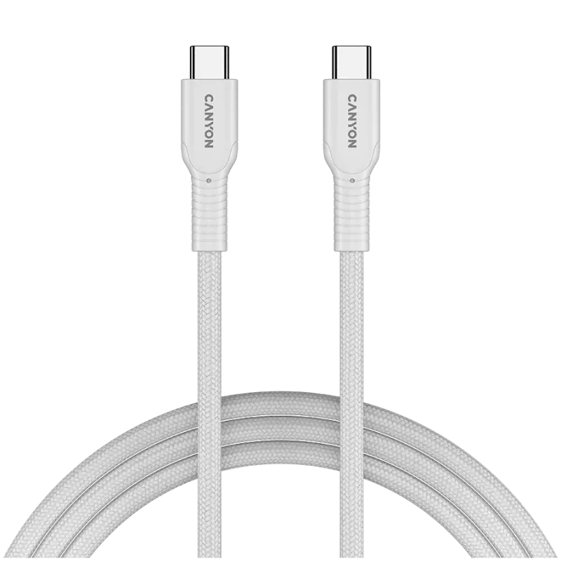 CANYON kabelis OnWire 60CL C-C 60W COLOR Pīts 1m Balts