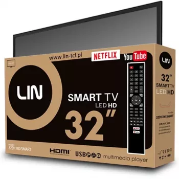 32 collu LIN 32D1700 SMART LED TV, HD‑Ready 1366x768, DVB‑T2, Wi‑Fi, 2×HDMI, 2×USB, 81,3 cm
