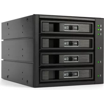 FANTEC BP-T3141, 4x SAS/SATA 6G 3,5/2,5 HDD/SSD 3x5,25 starplikas modulī (2192)
