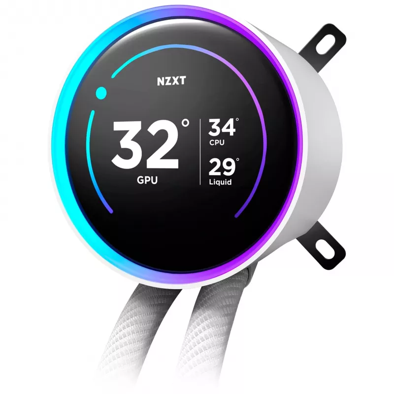 Universāls šķidruma dzesētājs NZXT Kraken Elite 360 RGB 12 cm Balts