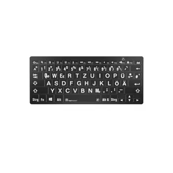 Logickeyboard Universāla Bluetooth tastatūra LKB-LPWB-BTPC-DE QWERTZ vācu, melna