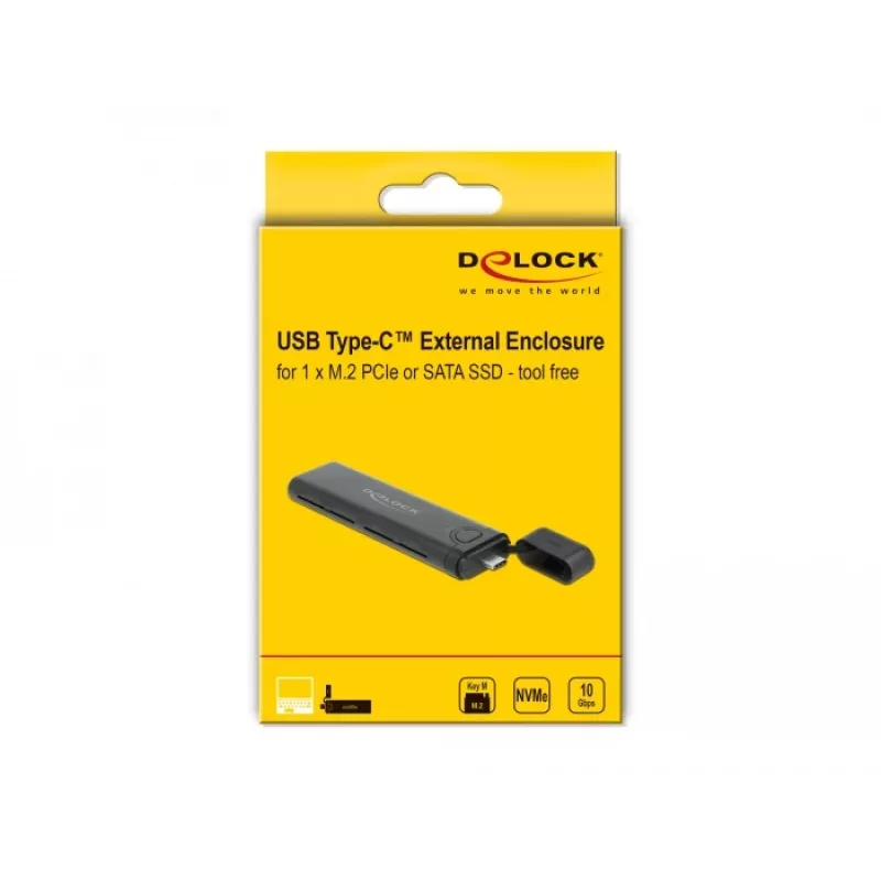 SSD korpuss DeLOCK 42635 Melns M.2