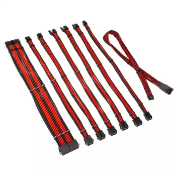 Kabeļu/Adapteru komplekts Kolink Core Pro Braided kabelis Extension Kit 12V-2x6 Type 1 Jet Melns/Racing
