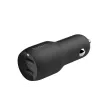 Divu USB-A automašīnas lādētājs 12W x2 Melns