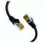 EFB-Elektronik RJ45 komutācijas kabelis Cat.6A S/FTP LSZHCat.7 neapstrādāts kabelis melns 0,15m Ražotājs: EFB Elektronik (MK7001.0,15B)