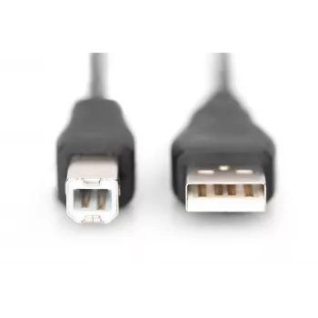 Assmann USB savienojuma kabelis, A–B tipa, vīr./vīr., 1,0 m, USB 2.0 piemērots, UL, melns (AK-300102-010-S)