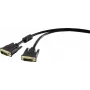 DVI kabelis Renkforce 1404065, 1,80 m, melns, 24+1 kontakti