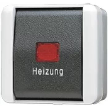 Jung 806 HW Electrical Switch 1P Melns - Balts (806HW)