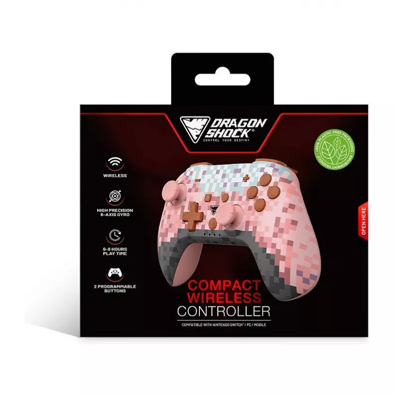 Dragonshock Controller Poptop bezvadu kubi rozā slēdzis